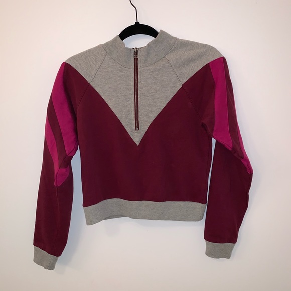 Urban Outfitters Colorblock Half-Zip Sweatshirt - Picture 1 of 5